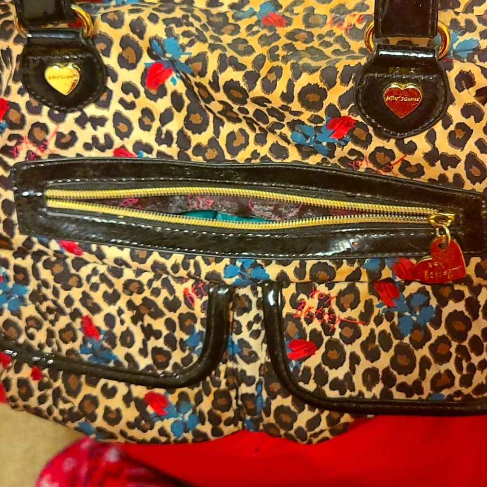 Betsey Johnson leopard purse